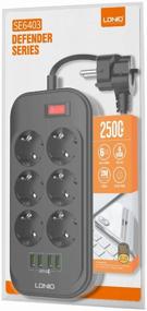 img 2 attached to Surge protector LDNIO SE6403, 6 sockets, S/C, 10A / 2500 W black 2 m