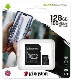 img 2 attached to Kingston microSDXC 128GB Class 10, V10, A1, UHS-I U1, R 100MB/s Memory Card, SD Adapter, 1 pc.