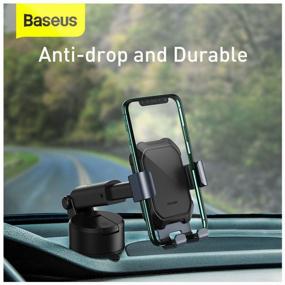 img 2 attached to 🚗 Baseus Tank Gravity Car Mount with Suction Base in Grey/Black