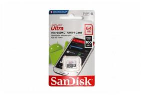 img 1 attached to SanDisk 64GB Class 10 UHS-I microSDXC Memory Card with SD Adapter, R/W Speeds up to 80/10 MB/s