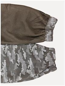 img 1 attached to Men's camouflage fleece-lined winter trousers with cuffs, grey/black, size 4XL (54 Russian), waist 90-98 cm