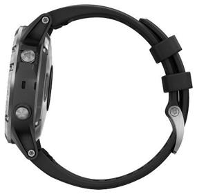 img 1 attached to Enhanced Connectivity: Garmin Fenix 5 Plus Wi-Fi NFC Smart Watch in Sleek Silver/Black Design
