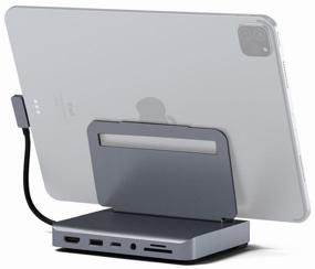 img 2 attached to Хаб-Подставка Satechi Aluminum Stand Hub for iPad Pro - Space Gray. Материал алюминий. Цвет серый космос.