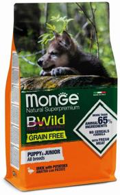 img 2 attached to Dry food for puppies Monge BWILD Feed the Instinct, duck, with potatoes 1 pack. x 1 pc. x 12 kg