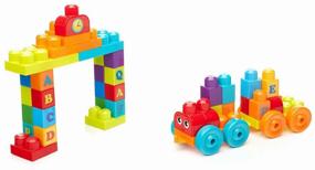 img 2 attached to Musical Train Alphabet Construction Set for Kids - Mega Bloks FWK22