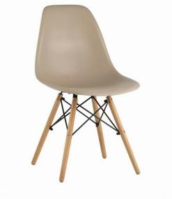 img 2 attached to Beige Eames DSW Chair STOOL GROUP - Solid Wood/Metal Construction