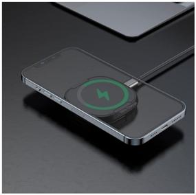 img 2 attached to Fast wireless magnetic charger for iPhone with MagSafe function / power 15W / with foldable stand / black