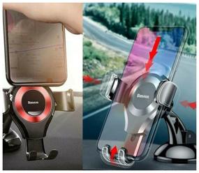 img 2 attached to Baseus Osculum Type Gravity Car Mount red