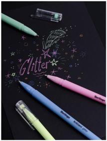 img 2 attached to Berlingo Brilliant Glitter Gel Pen Set, 10 Colors, 1mm, 10 Pieces