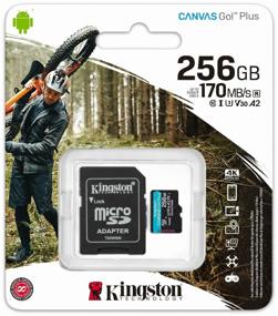 img 2 attached to 💾 Kingston Canvas Go! Plus microSDXC 256 GB: Class 10, V30, A2, UHS-I U3, R/W 170/90 MB/s with SD Adapter - Unbeatable Storage Performance!
