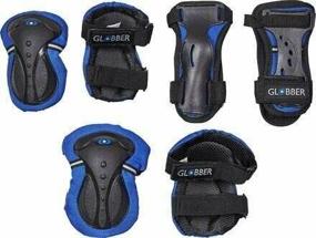 img 1 attached to Protection kit, wrist protection, knee protection, elbow protection GLOBBER, Junior Protective set, 2XS, blue