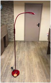 img 2 attached to Ultra LIGHT UL602 LED Touch Floor Floor Lamp, 7W, 5000K dimmable 3000K/4000K/5000K, Pearl Red