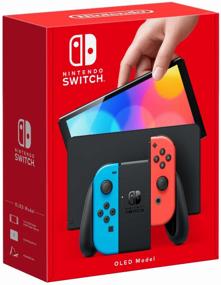 img 2 attached to Nintendo Switch OLED Game Console 64 GB, Neon Blue/Neon Red