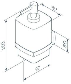 img 1 attached to Дозатор для жидкого мыла AM.PM Gem A9036922, черный/белый