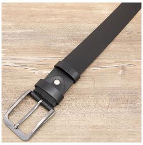 img 2 attached to FioGe Men's belt genuine leather black