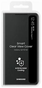img 1 attached to 📱 Стильный и защитный: Samsung Smart Clear View чехол темно-серого цвета для Samsung Galaxy S21 FE