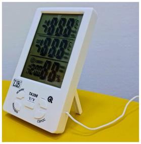 img 1 attached to 🌡️ Advanced Home Weather Station TA-298: Thermometer-Hygrometer with Remote Sensor & Russian Button Interface