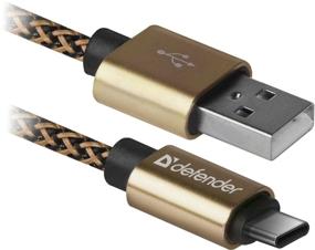img 1 attached to Cable Defender USB Type-C - USB (USB09-03T PRO), 1 m, golden