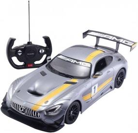 img 2 attached to Rastar Mercedes AMG GT3 Race Car (74100/99605), 1:14, 33cm, Silver/Yellow