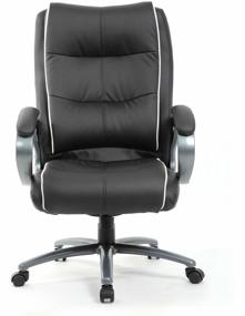 img 2 attached to Brabix Strong HD-009 executive computer chair, upholstery: imitation leather/textile, color: black/grey