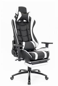 img 2 attached to 🖥️ Everprof Lotus S1 Gaming Computer Chair: Black/White Imitation Leather Upholstery