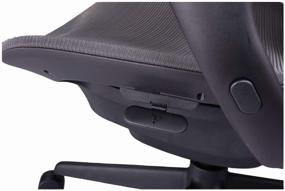img 2 attached to 🪑 Yuemi YMI Ergonomic Computer Chair for Office Use - Textile Upholstery in Black Color