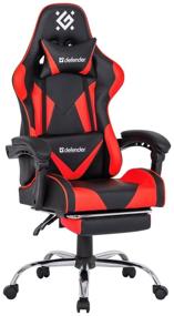 img 2 attached to Computer chair Defender Pilot gaming, upholstery: imitation leather, color: black/red