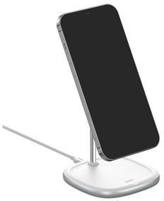 img 2 attached to Baseus Swan Magnetic Desktop Bracket Wireless Charger, White (WXSW-02)