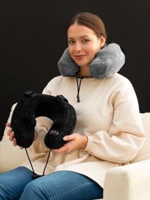 img 2 attached to Neck travel pillow TRVL Pro Black Mvita