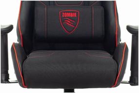 img 2 attached to Computer chair Zombie Thunder 1 gaming, upholstery: imitation leather/textile, color: black/red