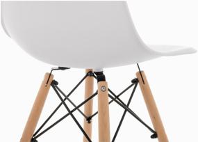 img 2 attached to Woodville Eames Chair (PC-015), solid wood, color: white
