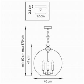 img 1 attached to 💡 Lightstar Sferico 729134 Ceiling Lamp, E14, 120W, 3 Lamps, Chrome Armature, Colorless Shade