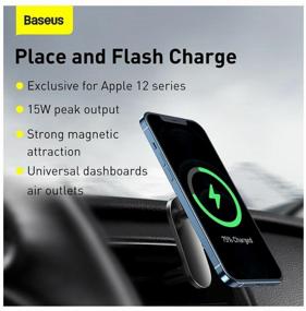 img 2 attached to Car Holder with Wireless Charging Baseus Big Energy Car Mount Wireless WXJN-01 Black