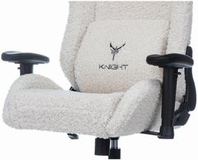 img 2 attached to Computer chair Bureaucrat Knight T1 gaming, upholstery: faux fur, color: milky