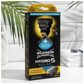 img 2 attached to 🪒 Wilkinson Sword Hydro 5 Sense Energize Reusable Razor: Black & Grey – Experience Ultimate Shaving Efficiency!