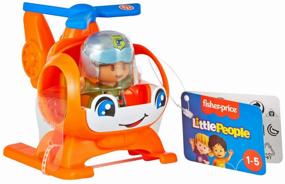 img 2 attached to Бульдозер Fisher-Price Little People с фигуркой GGT33, Вертолет