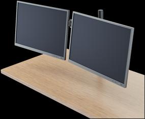 img 2 attached to Arm for two monitors on the table tilt-swivel with a diagonal of 15 "-32" Remo K-502, black