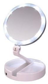 img 1 attached to Зеркало косметическое настольное с подсветкой / FoldAway Mirror