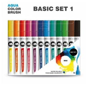 img 2 attached to Set of markers for lettering, drawing Molotow Aqua Color Brush Basic Set 1