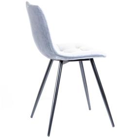 img 2 attached to Chair soft for kitchen Pixel, velor gray