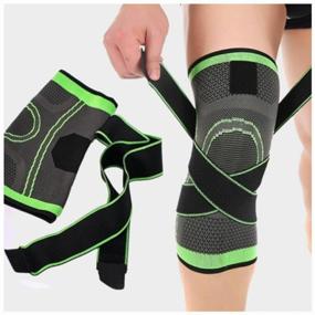 img 2 attached to YR Support Knee Pads, YR Support Knee Pad with fixing strap, Grey/Green