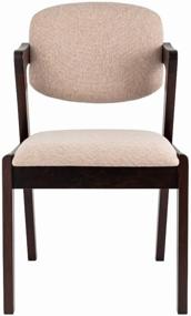 img 1 attached to Set of dining chairs 2 pcs VIVA, solid hevea (espresso), upholstered seat, beige