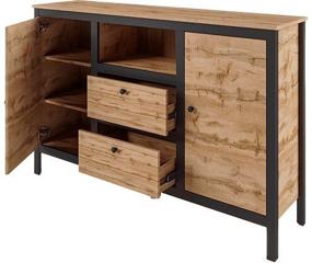img 1 attached to Cabinet for living room, office furniture BRW Loft KOM2D2S/150, WxDxH: 150x39x99 cm, color: wotan oak