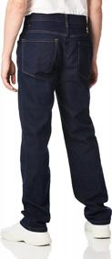 img 2 attached to Big And Tall Active Flex Stretch Denim Flat Front Pants For Men By Savane