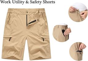 img 2 attached to Versatile Men'S Cargo Hiking Shorts With Quick-Dry Fabric And Multiple Zipper Pockets - Perfect For Outdoor Adventures!