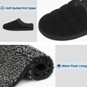 img 2 attached to Cozy Memory Foam House Shoes For Men With Quilt Knitted Design, Plush Fleece Lining, And Indoor-Outdoor Versatility - LongBay Slippers