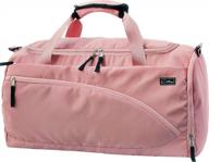 pink waterproof travel duffle bag with shoe compartment - 61l capacity, ideal for women's weekender and sports - cotey 25 large football backpack логотип