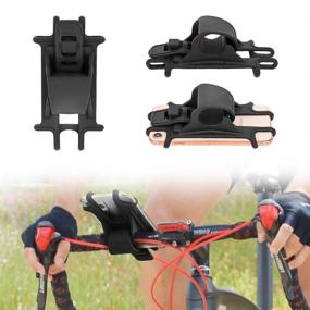 img 3 attached to 🚲 360° Rotation Silicone Bike Phone Mount - Adjustable Holder for iPhone 11 Pro Max, Galaxy S9 Plus - Universal Motorcycle Handlebar Cradle