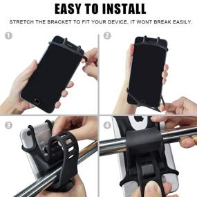 img 2 attached to 🚲 360° Rotation Silicone Bike Phone Mount - Adjustable Holder for iPhone 11 Pro Max, Galaxy S9 Plus - Universal Motorcycle Handlebar Cradle