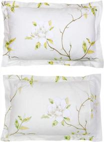 img 1 attached to Refresh Your Bedroom With FADFAY White Floral Duvet Cover Set - 100% Cotton Farmhouse Bedding For A Cozy Night'S Sleep - Queen Size